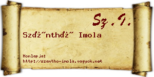 Szánthó Imola névjegykártya